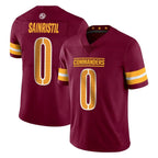 Silnrao W.Commanders #0 Mike Sainristil Player Burgundy Vapor Limited Stitched Jerseys