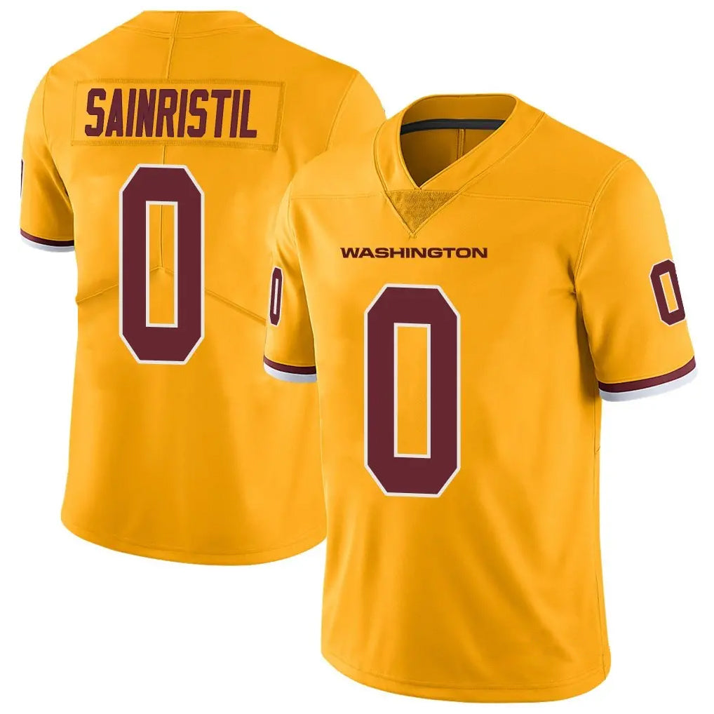 Silnrao W.Commanders #0 Mike Sainristil Player Gold Vapor Limited Stitched Jerseys