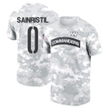 Silnrao W.Commanders #0 Mike Sainristil Player Salute to Service Hoodies T-Shirts Stitched Jerseys