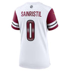Silnrao W.Commanders #0 Mike Sainristil Player White Home Game Stitched Jerseys