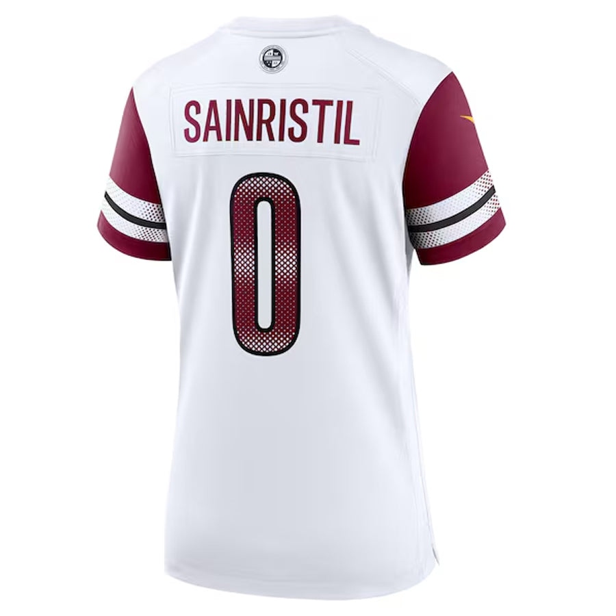 Silnrao W.Commanders #0 Mike Sainristil Player White Home Game Stitched Jerseys