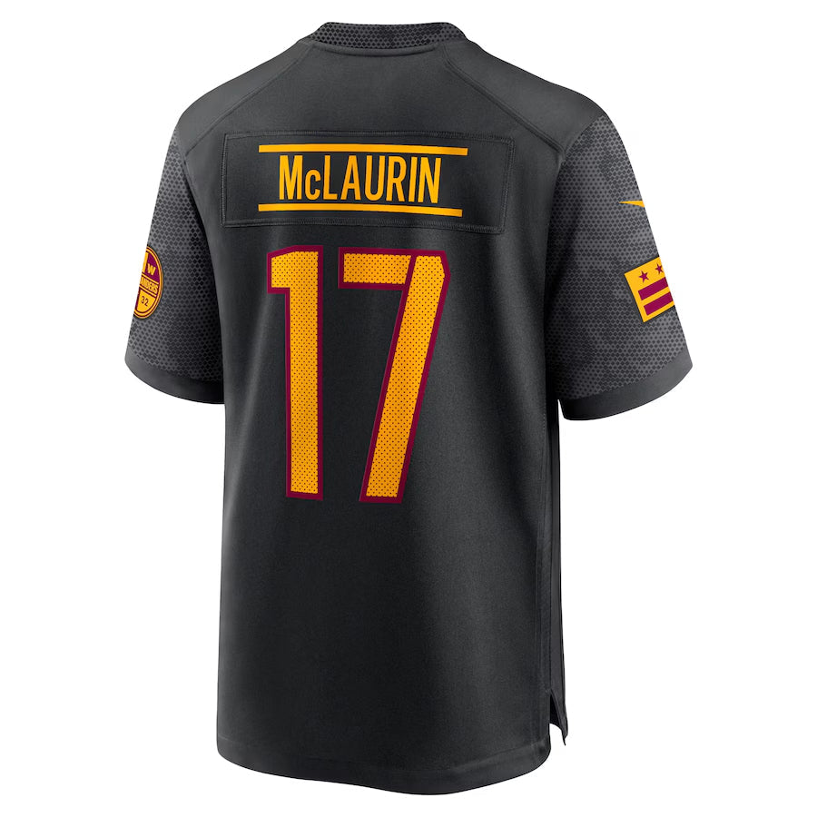 Silnrao W.Commanders #17 Terry McLaurin Player Black Game Stitched Jerseys