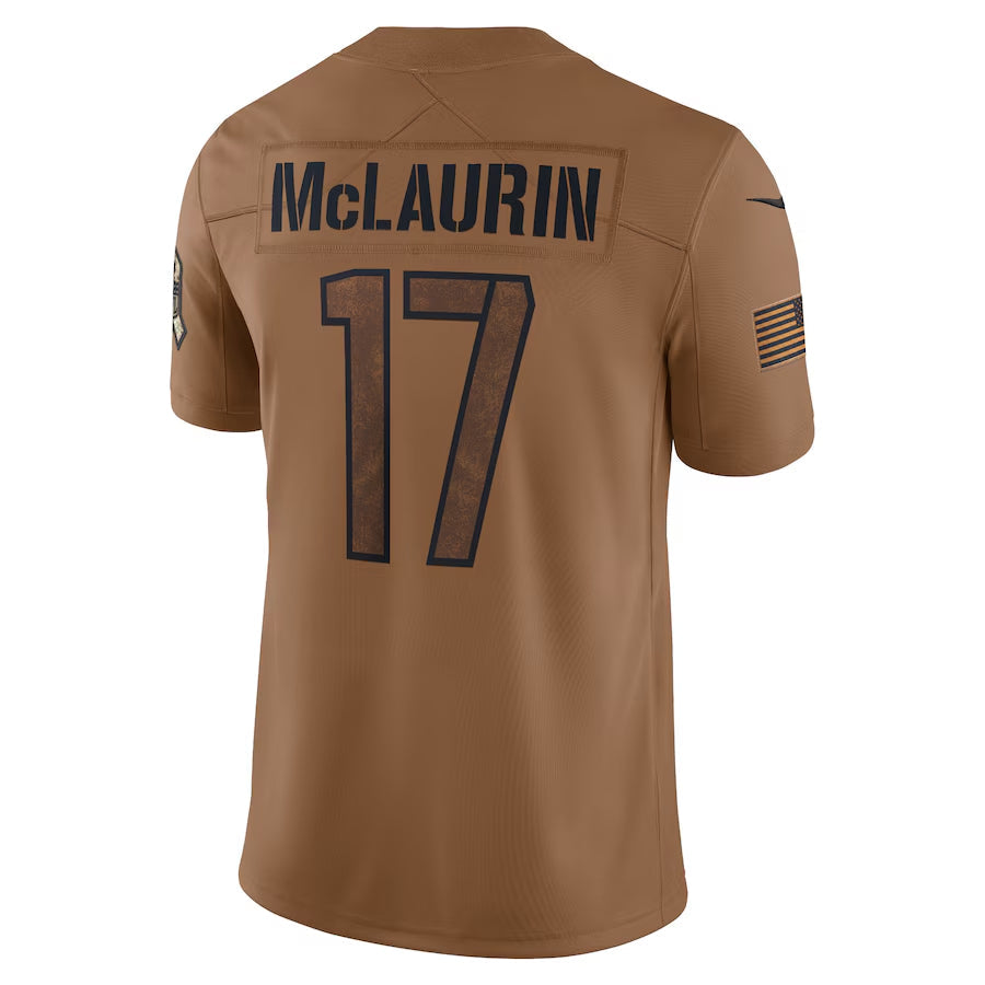 Silnrao W.Commanders #17 Terry McLaurin Player Brown Salute To Service Limited Stitched Jerseys
