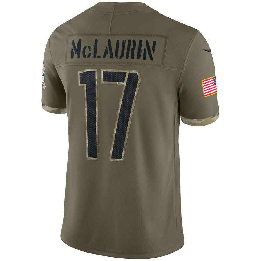 Silnrao W.Commanders #17 Terry McLaurin Player Olive Salute To Service Limited Stitched Jerseys