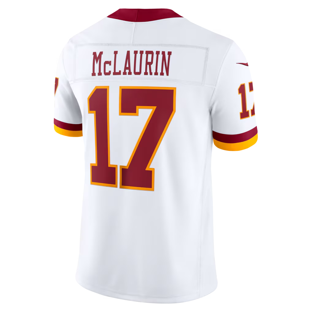 Silnrao W.Commanders #17 Terry McLaurin White Vapor F.U.S.E. Stitched Limited Jerseys