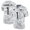 Silnrao W.Commanders #1 Deebo Samuel Sr Player Arctic Camo Salute to Service Limited Football Jerseys