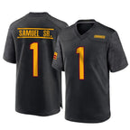 Silnrao W.Commanders #1 Deebo Samuel Sr Player Black Home Game Football Jerseys