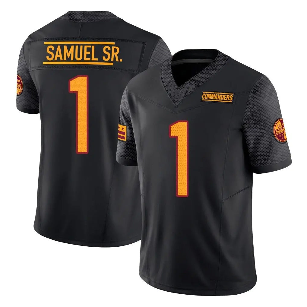 Silnrao W.Commanders #1 Deebo Samuel Sr Player Black Vapor F.U.S.E. Limited Football Jerseys