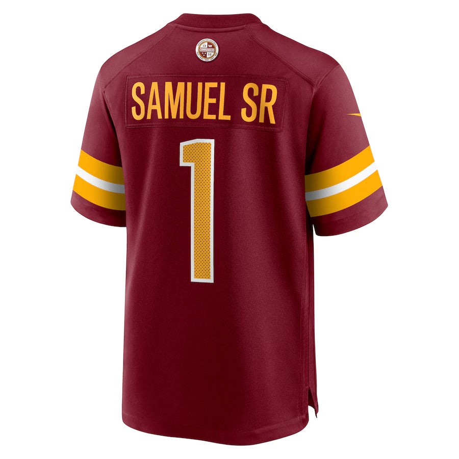 Silnrao W.Commanders #1 Deebo Samuel Sr Player Burgundy Home Game Football Jerseys