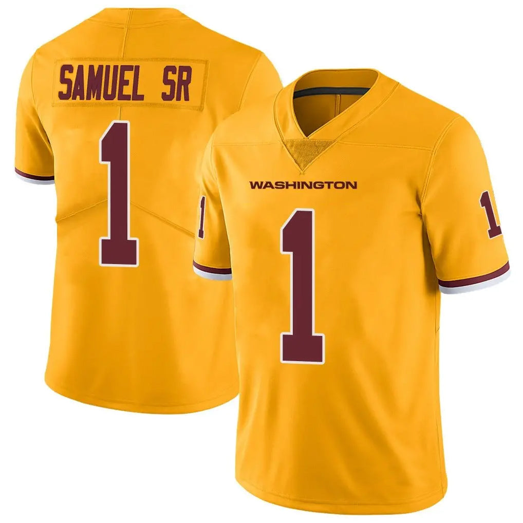 Silnrao W.Commanders #1 Deebo Samuel Sr Player Gold Vapor Limited Stitched Jerseys