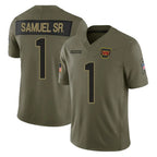 Silnrao W.Commanders #1 Deebo Samuel Sr Player Olive Salute To Service Limited Stitched Jerseys
