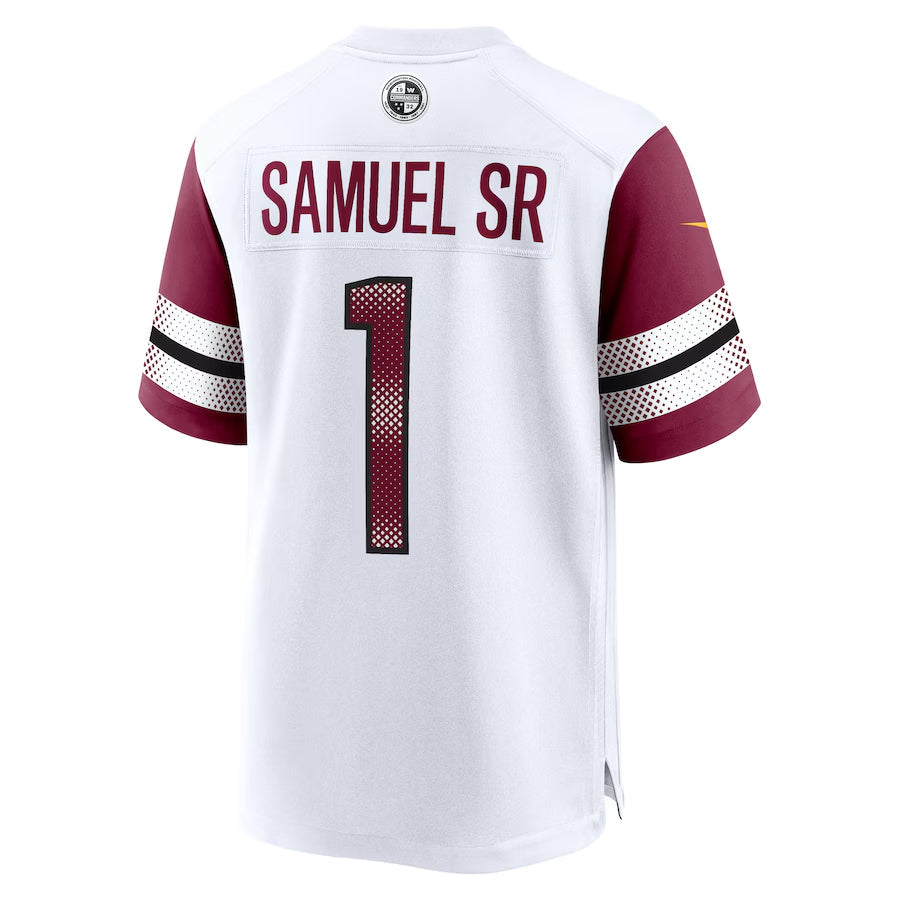 Silnrao W.Commanders #1 Deebo Samuel Sr Player White Home Game Stitched Jerseys