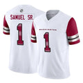 Silnrao W.Commanders #1 Deebo Samuel Sr Player White Vapor F.U.S.E. Limited Stitched Jerseys