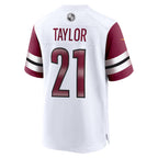 Silnrao W.Commanders #21 Sean Taylor Player White Home Game Stitched Jerseys