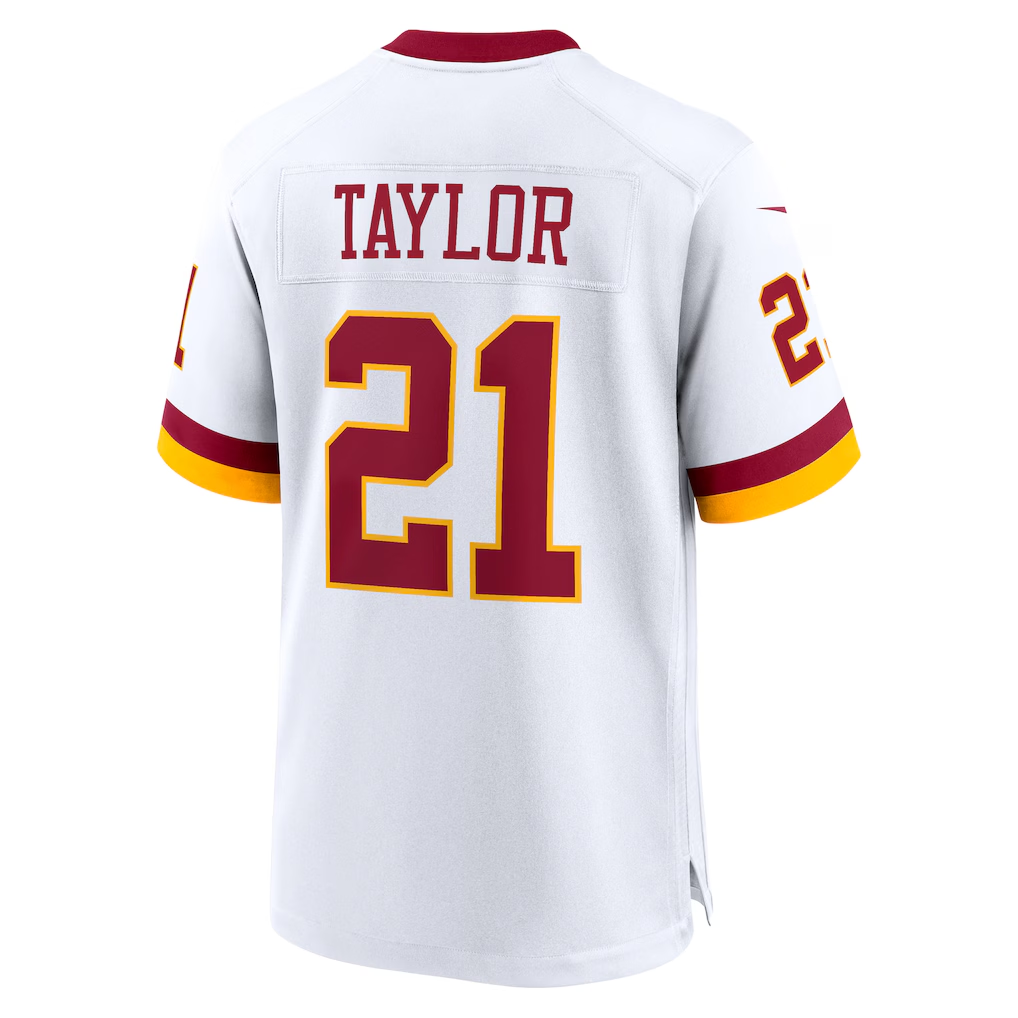 Silnrao W.Commanders #21 Sean Taylor White Game Super Bowl Era Stitched Jerseys