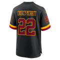 Silnrao W.Commanders #22 Jacory Croskey-Merritt Black Hail Raiser Alternate Game Stitched Jerseys