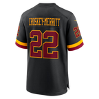 Silnrao W.Commanders #22 Jacory Croskey-Merritt Black Hail Raiser Alternate Game Stitched Jerseys