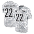 Silnrao W.Commanders #22 Jacory Croskey-Merritt Player Arctic Camo Salute to Service Limited Stitched Jerseys