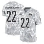Silnrao W.Commanders #22 Jacory Croskey-Merritt Player Arctic Camo Salute to Service Limited Stitched Jerseys