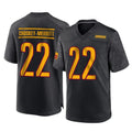 Silnrao W.Commanders #22 Jacory Croskey-Merritt Player Black Home Game Stitched Jerseys