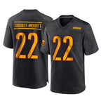 Silnrao W.Commanders #22 Jacory Croskey-Merritt Player Black Home Game Stitched Jerseys