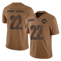 Silnrao W.Commanders #22 Jacory Croskey-Merritt Player Brown Salute To Service Limited Stitched Jerseys