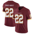 Silnrao W.Commanders #22 Jacory Croskey-Merritt Player Burgundy Vapor Limited Stitched Jerseys