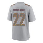 Silnrao W.Commanders #22 Jacory Croskey-Merritt Player Gray Fashion Game Stitched Jerseys
