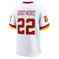 Silnrao W.Commanders #22 Jacory Croskey-Merritt Player White Home Game Stitched Jerseys