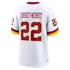 Silnrao W.Commanders #22 Jacory Croskey-Merritt Player White Home Game Stitched Jerseys