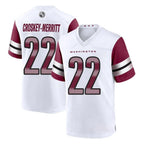 Silnrao W.Commanders #22 Jacory Croskey-Merritt Player White Limited Home Game Stitched Jerseys