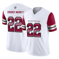 Silnrao W.Commanders #22 Jacory Croskey-Merritt Player White Vapor F.U.S.E. Limited Stitched Jerseys
