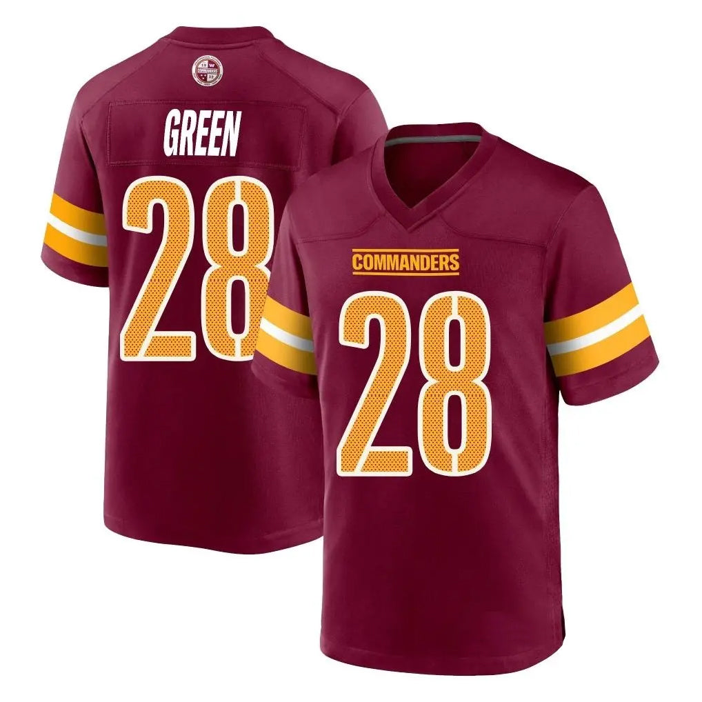 Silnrao W.Commanders #28 Darrell Green Player Burgundy Home Game Stitched Jerseys