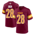 Silnrao W.Commanders #28 Darrell Green Player Burgundy Home Game Stitched Jerseys