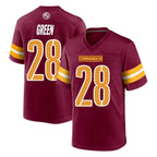 Silnrao W.Commanders #28 Darrell Green Player Burgundy Home Game Stitched Jerseys