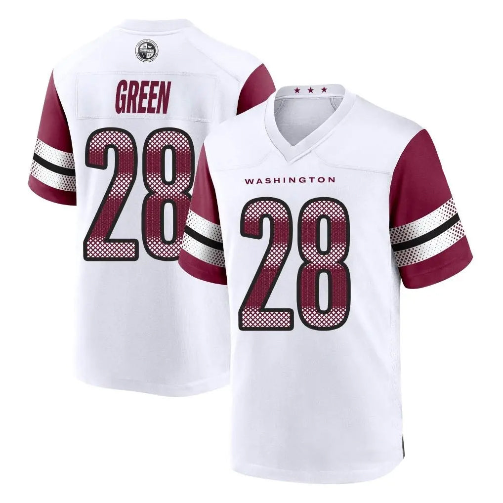 Silnrao W.Commanders #28 Darrell Green Player White Home Game Stitched Jerseys