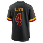 Silnrao W.Commanders #4 Frankie Luvu Black Hail Raiser Alternate Game Stitched Jerseys