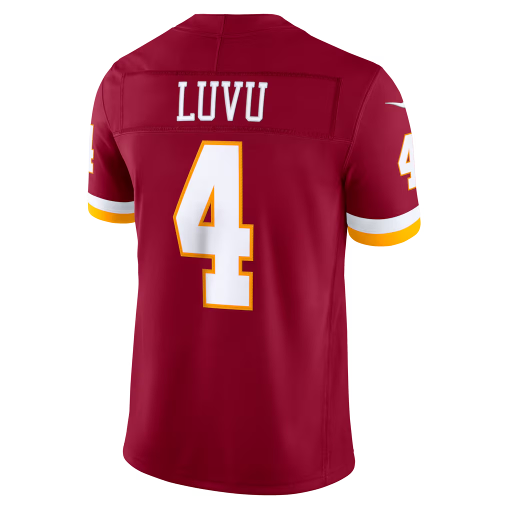 Silnrao W.Commanders #4 Frankie Luvu Burgundy Team Vapor F.U.S.E. Stitched Limited Jerseys