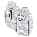 Silnrao W.Commanders #4 Frankie Luvu Player Arctic Camo Salute to Service Hoodies Stitched Jerseys