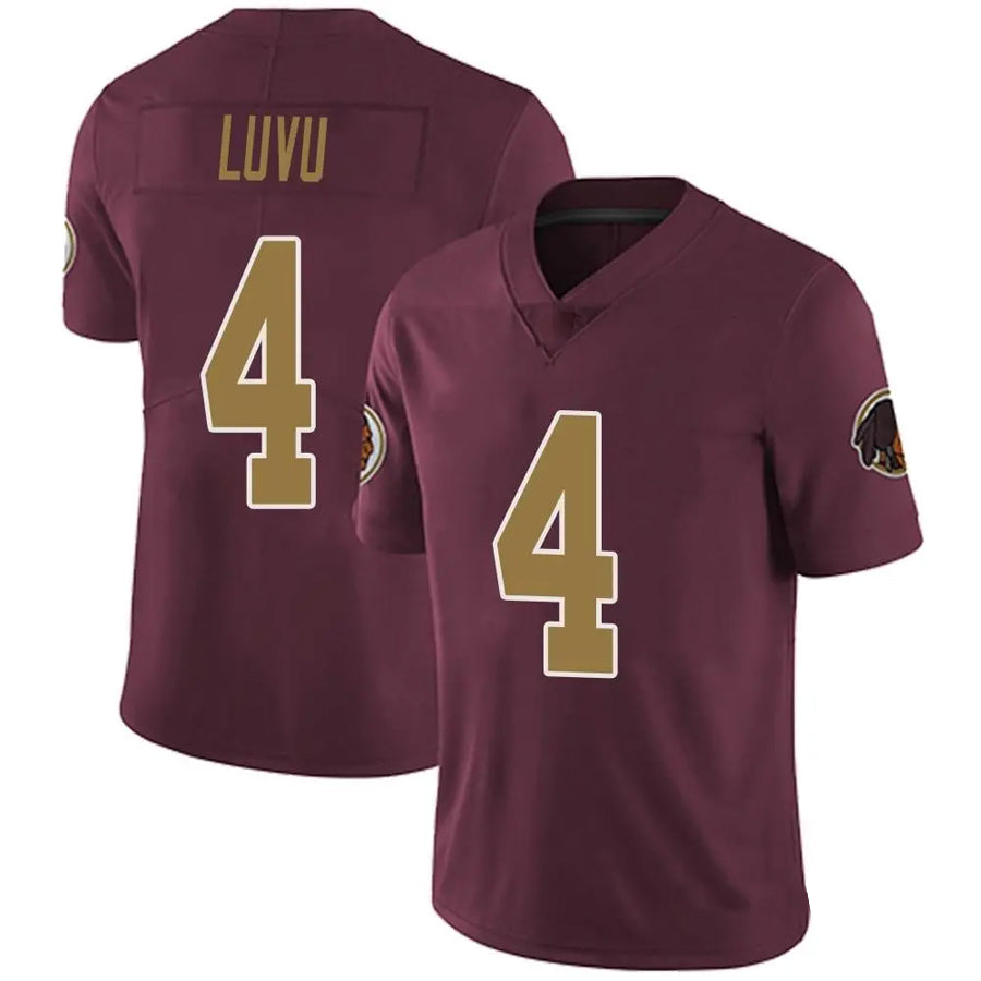 Silnrao W.Commanders #4 Frankie Luvu Player Burgundy Alternate Vapor Untouchable Limited  Stitched Jerseys