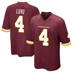 Silnrao W.Commanders #4 Frankie Luvu Player Burgundy Game Stitched Jerseys