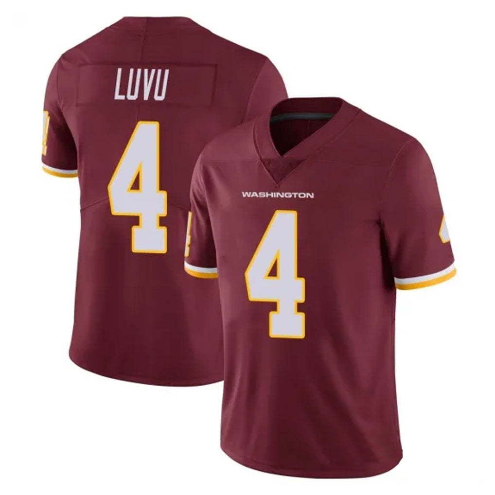 Silnrao W.Commanders #4 Frankie Luvu Player Burgundy Vapor Limited Stitched Jerseys
