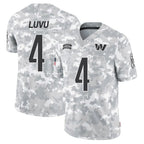 Silnrao W.Commanders #4 Frankie Luvu Player Limited Arctic Camo Salute to Service Stitched Jerseys