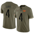 Silnrao W.Commanders #4 Frankie Luvu Player Arctic Camo Salute to Service Hoodies Stitched Jerseys