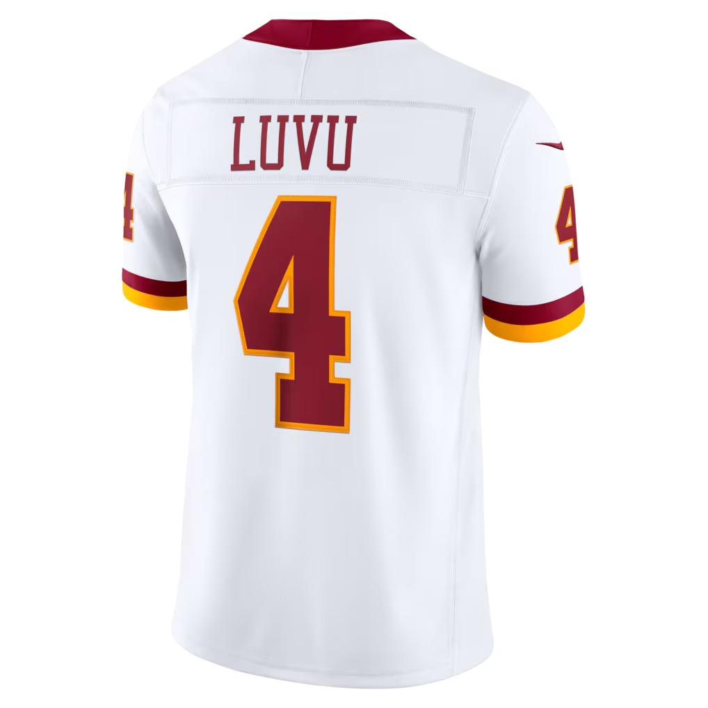 Silnrao W.Commanders #4 Frankie Luvu White Vapor F.U.S.E. Stitched Limited Jerseys