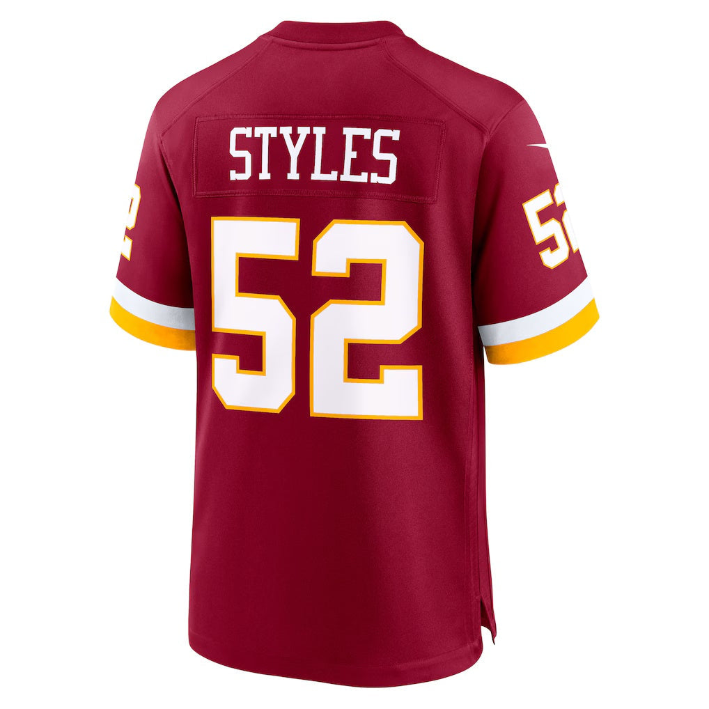 Silnrao W.Commanders #52 Sonny Styles Burgundy 2026 Draft First Round Pick No. 7 Team Game Stitched Jerseys