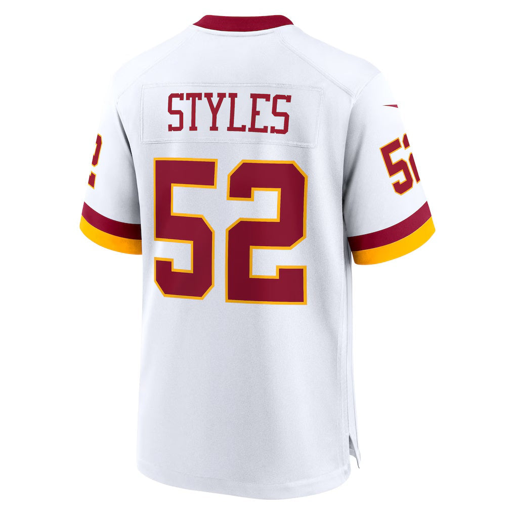 Silnrao W.Commanders #52 Sonny Styles White Game Super Bowl Era Stitched Jerseys