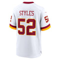 Silnrao W.Commanders #52 Sonny Styles White Game Super Bowl Era Stitched Jerseys