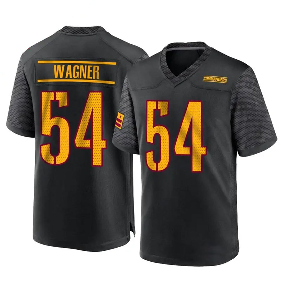 Silnrao W.Commanders #54 Bobby Wagner Player Black Home Game Stitched Jerseys