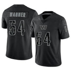 Silnrao W.Commanders #54 Bobby Wagner Player Black RFLCTV Limited Stitched Jerseys